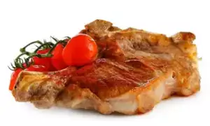 cooking veal steak on a grill or in a pan